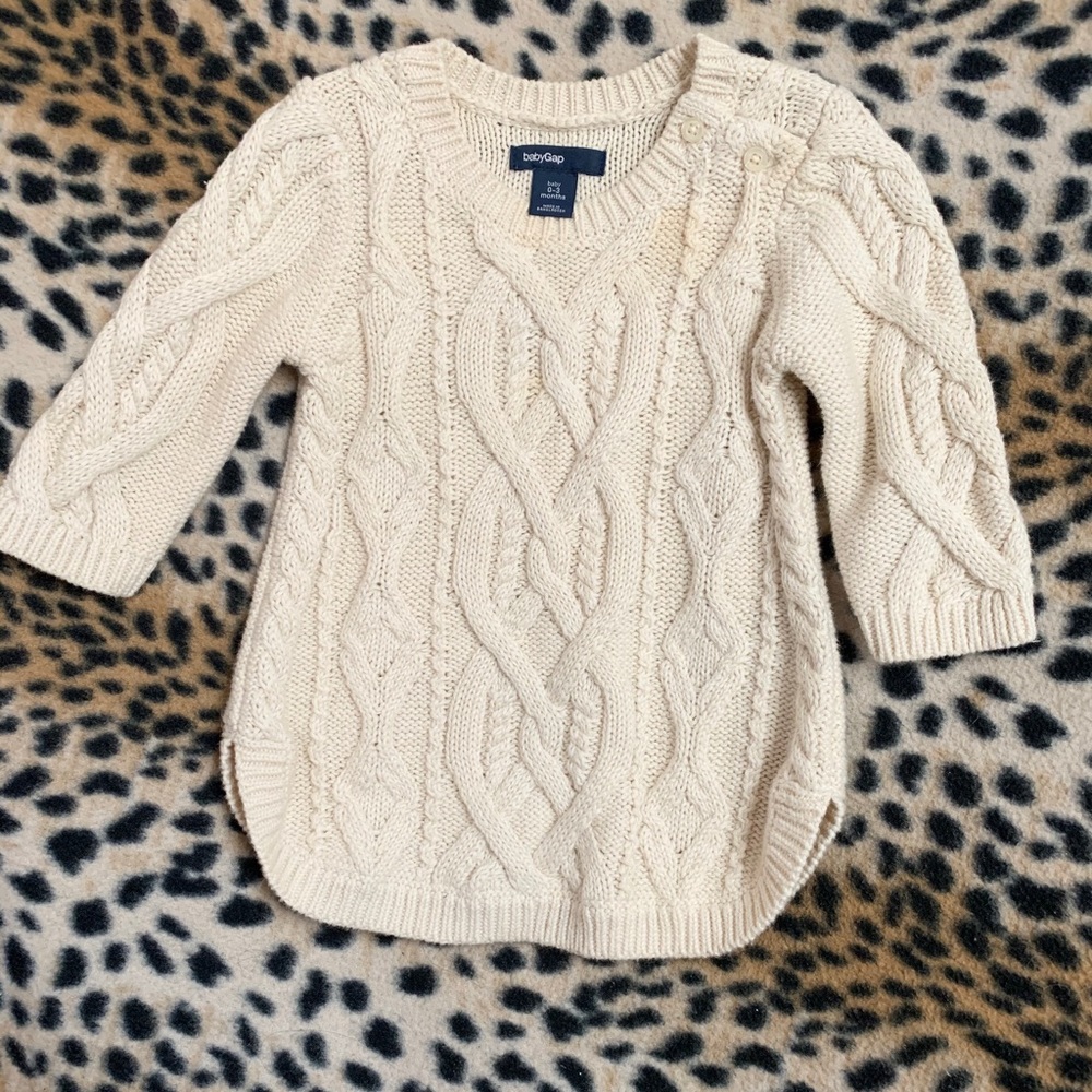 Baby Gap 0-3 months Cable knit sweater dress